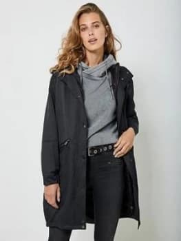 Mint Velvet Padded Lined Cocoon Parka - Midnight