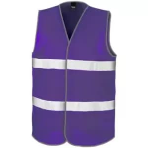 Result Adults Unisex Safeguard Enhance Visibility Vest (L/XL) (Purple) - Purple
