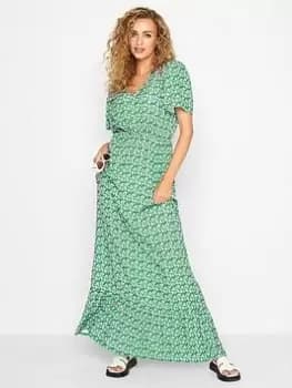 Long Tall Sally Green Ditsy Print Tea Dress, Green, Size 12, Women