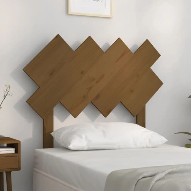 Vidaxl Bed Headboard Honey Brown 92X3X81cm Solid Wood Pine, Brown 819203