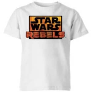Star Wars Rebels Logo Kids T-Shirt - White - 11-12 Years