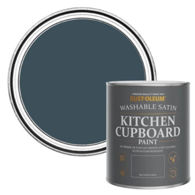 Rust-Oleum Evening Blue Satin Kitchen Cupboard Paint 750Ml