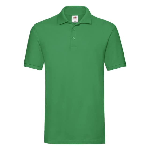 Fruit Of The Loom Fruit of the Loom Men Premium Pique Polo Shirt in Green Size: Small Green S Male 5063470860463