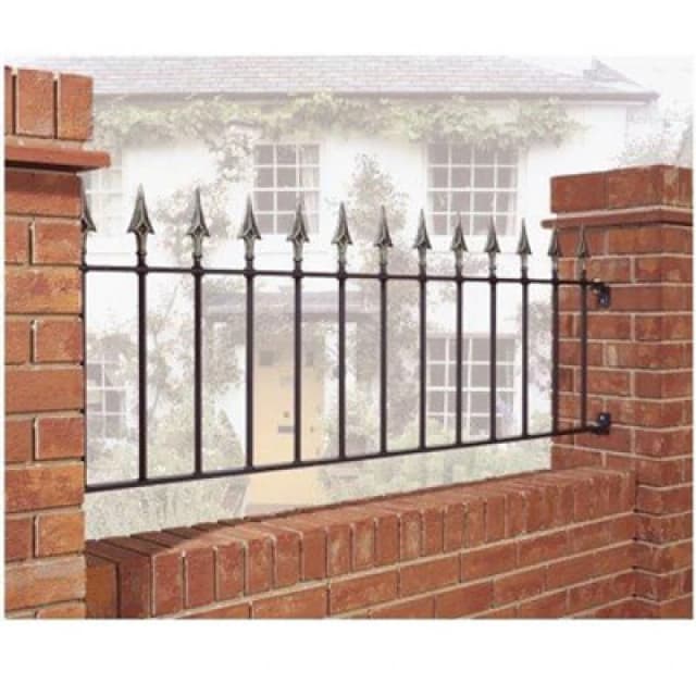 Cannock Gates Balmoral Premium Range Spear Top Plain Railing Panel - Solid Steel - Fits Gap Of 1830 mm X 560 mm High - Primed