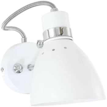 Sienna Lighting - Sienna Jump Dome Wall Light White Matt, Chrome Polished