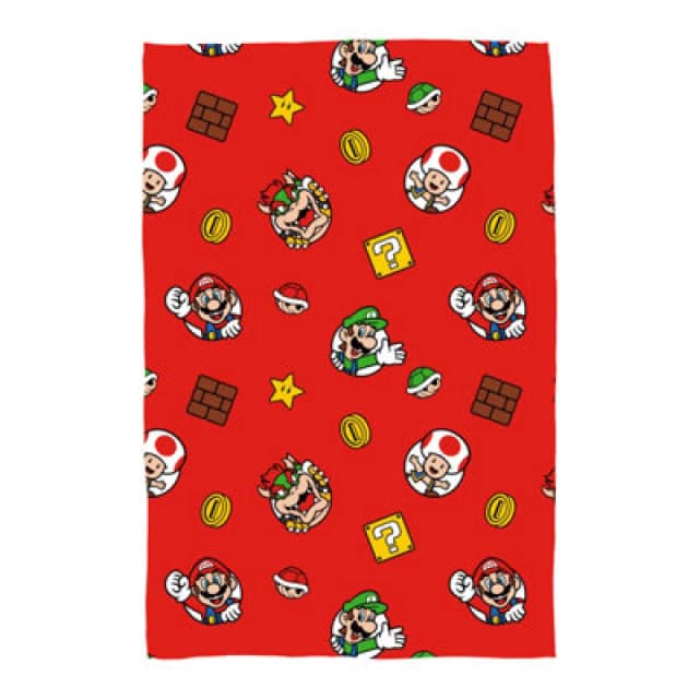 Nintendo Nintendo Mario Fleece Throw - Red - 100x150cm