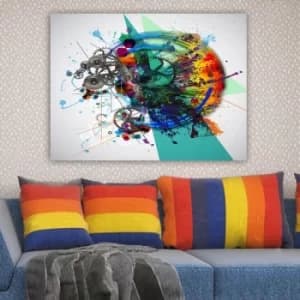 254750497_70100 Multicolor Decorative Canvas Painting
