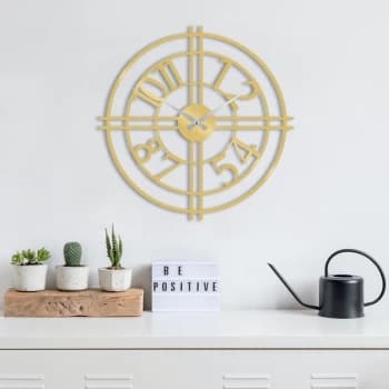 Metal Wall Clock 33 - Gold Gold Decorative Metal Wall Clock