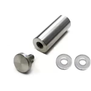 Mirror & Glass Hanging Kit Wall Bracket Adjustable Clips Set - Colour Brushed Chrome - Pack of 4