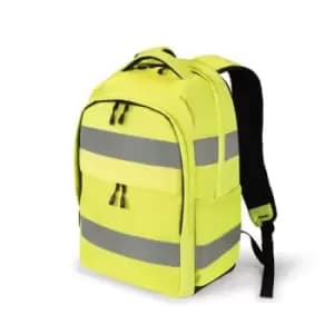 Dicota Hi-Vis backpack Yellow Polyethylene terephthalate (PET) Thermoplastic polyurethane (TPU)