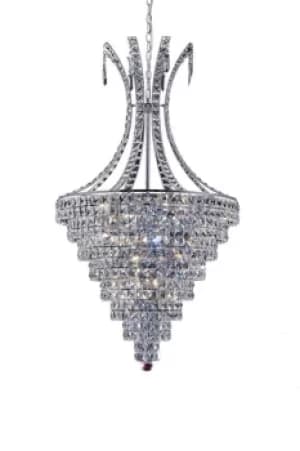 Kanya Ceiling Pendant 8 Light Polished Chrome, Crystal