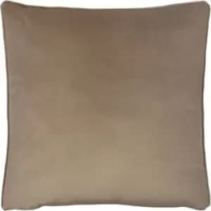 Opulence Soft Velvet Cushion Biscuit, Biscuit / 55 x 55cm / Polyester Filled