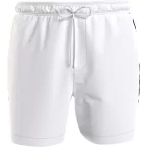 Calvin Klein Medium Drawstring Tape Swim Shorts Mens - White