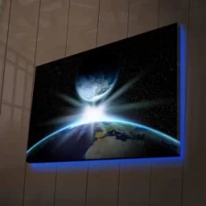 NASA-039 Multicolor Decorative LED Lighted Canvas Painting