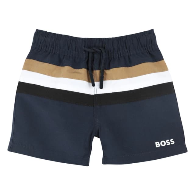 Boss Kids Stripe Swimming Shorts, Stripe Design Navy 849 male 2Y
