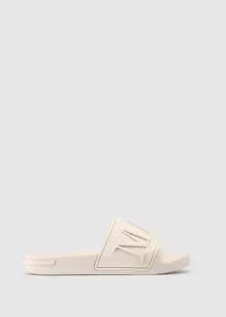 MAL-LET Split Logo Slider White Sand Womens