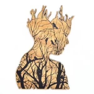 LAZ113 Multicolor Decorative Wooden Wall Accessory