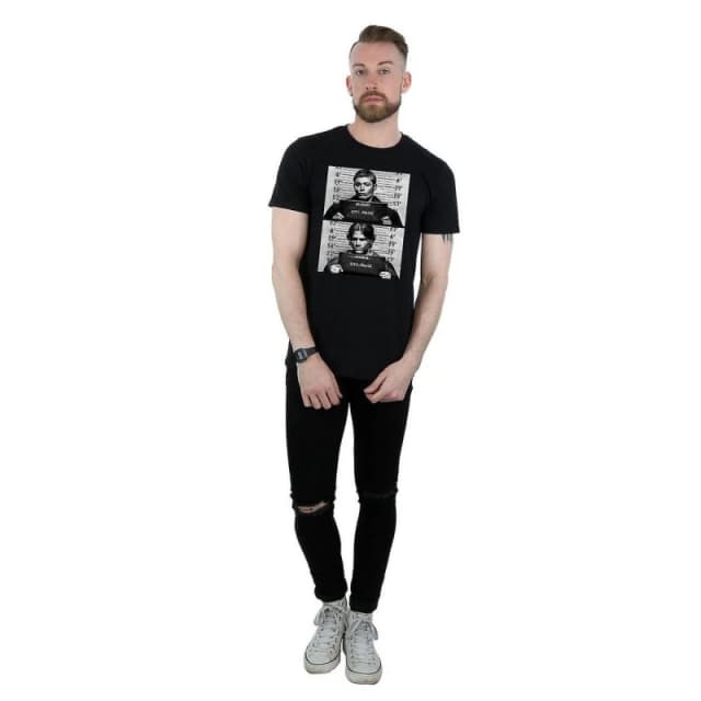 Supernatural Supernatural Men Winchester Mugshot Cotton T-Shirt in Black Size: Small Black S Male 5063377457070