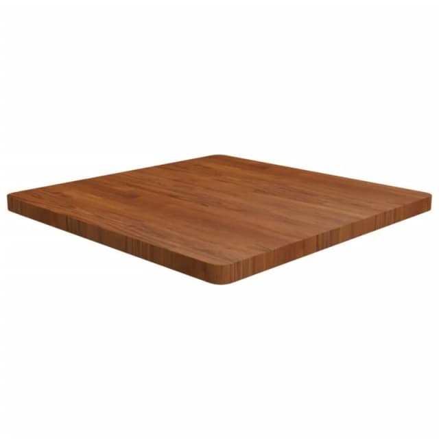 Vidaxl Square Table Top Dark Brown 80X80X4Cm Treated Solid Wood Oak, Brown 343078