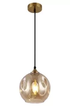 HARPER LIVING Pendant Ceiling Light Dome Shade Champagne Finish