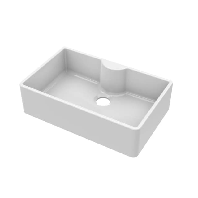 Balterley Single Bowl Butler Sink Tap Ledge No Overflow No Tap Hole 795mm White