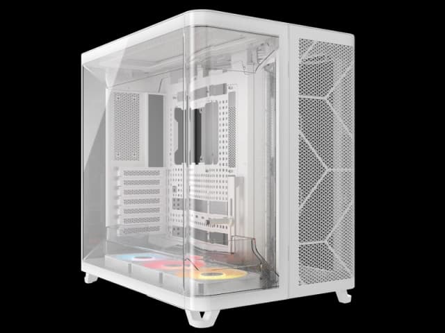 Corsair AIR 5400 RS-R ARGB Tempered Glass White Mid-Tower Gaming PC Case - CC-9011319-WWB Tempered Glass Black Mid-Tower Gaming PC Case - CC-9011318-W