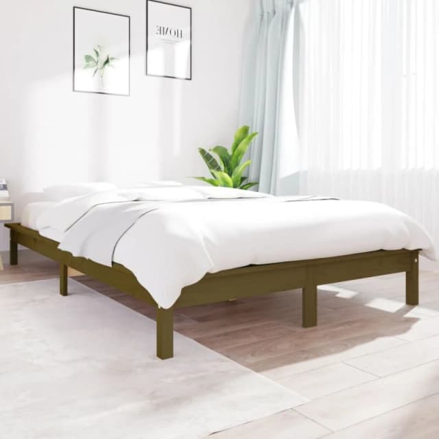 Vidaxl Bed Frame Honey Brown 160X200 Cm Solid Wood Pine, Brown 820554