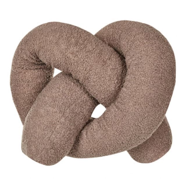 Beliani Throw Cushion Gladiolus Boucle 172 X 14cm Brown Solid