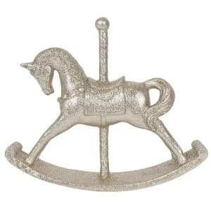 Large Champagne Rocking Horse Ornament