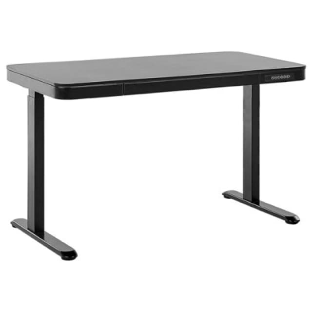 Beliani Electric Adjustable Standing Desk Kenly Black 120 Cm 60 Cm With USB Port