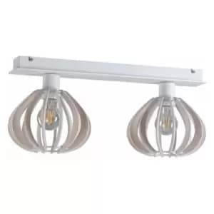 Keter Nicoleta Twin Ceiling Spotlight White, 52cm, 2x E27