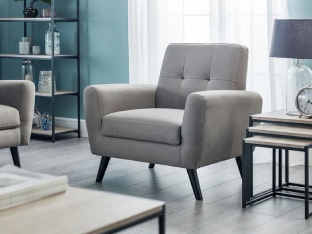 Julian Bowen Monza Dove Grey Armchair