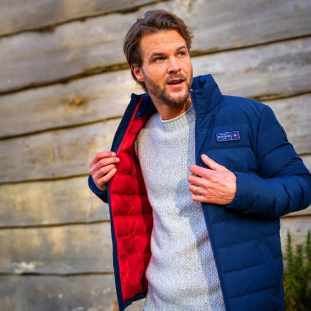 Brakeburn Mens Mainstone Jacket in Navy Size: Large Navy Male L