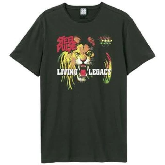 Amplified Amplified Men Living Legacy Steel Pulse T-Shirt in Charcoal Size: X-Small Charcoal XS Male 5063527284303