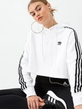 Adidas Originals Cropped Hoodie - White