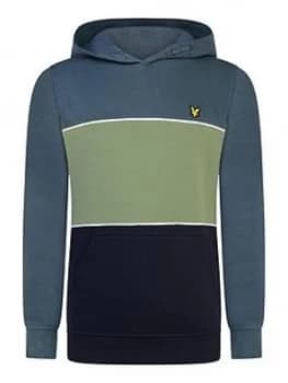 Lyle & Scott Boys Multi Stripe Over The Head Hoodie - Blue
