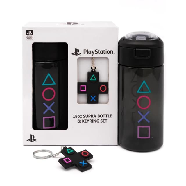 Playstation Spout Water Bottle Black