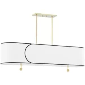 Zara 5 Light Island Light Brass