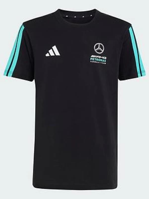 Adidas Mercedes AMG kids' T-Shirt Petronas Formula One Team DNA Noir Unisex 11/12 ans KE5914