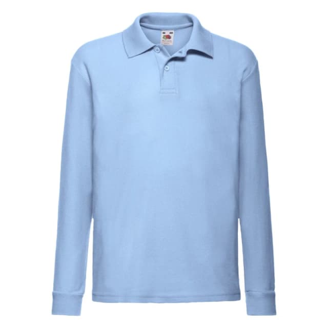 Fruit Of The Loom SS320 boys's Children's polo shirt in Blue