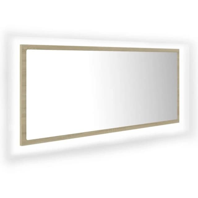 VIDAXL LED Bathroom Mirror Sonoma Oak 100x8.5x37cm Acrylic Vidaxl 8720286221280