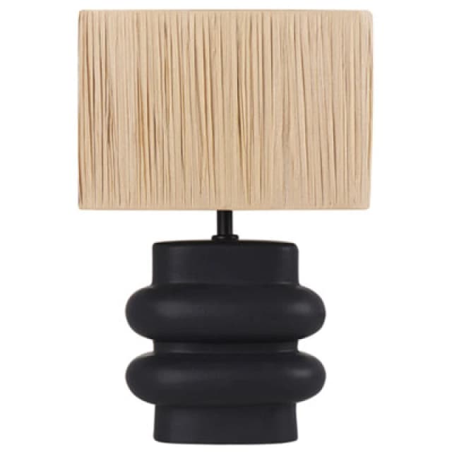 Beliani Table Lamp Judy Ceramic Black