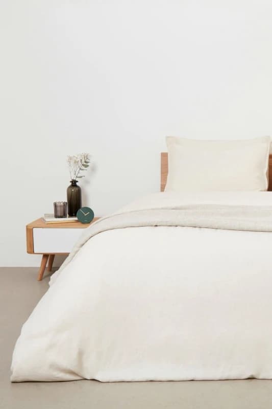 Panda London Panda Bamboo & French Linen Duvet Cover Beige