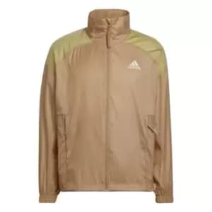 adidas Traveer Wind Jacket Mens - Beige Tone / Pulse Lime