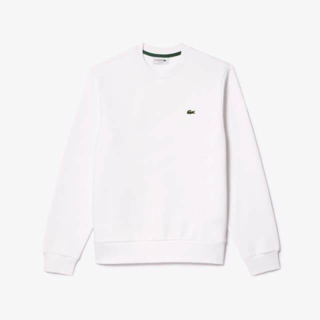 Lacoste Mens Basic Crew-Neck Sweatshirt White 001 male L