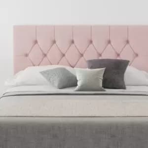 Olivier Upholstered Headboard, Pure Pastel Cotton, Tea Rose - Headboard 60cm Size Single (90x190)