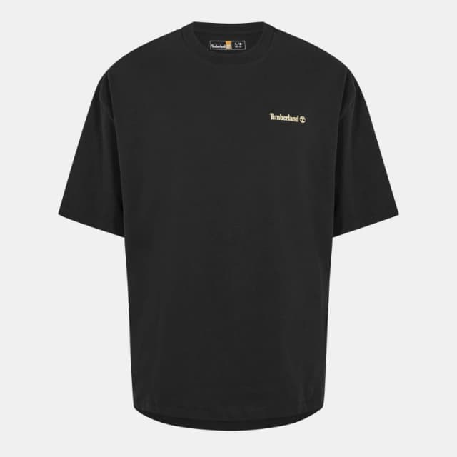 Timberland Mens Timb Oval Regular Fit T-Shirt Black male S