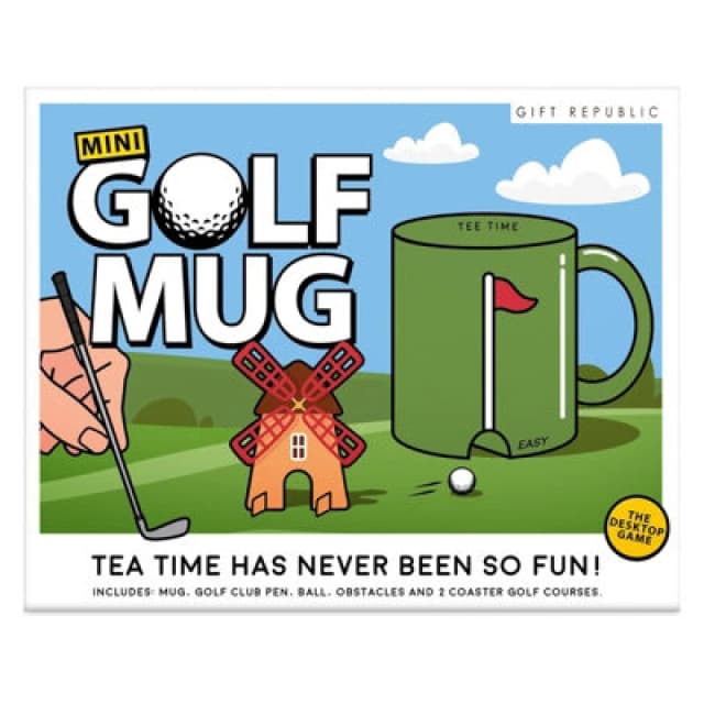 Gift Republic Novelty Mini Golf Mug And Coaster Kit
