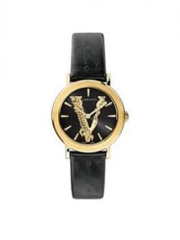 Versace Virtus Sport Luxury Leather Strap Watch