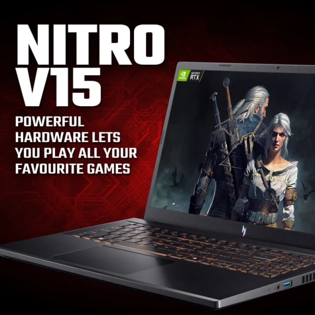 Acer Nitro V15 ANV15-52 15.6" Gaming Laptop - NVIDIA GeForce RTX 5060, Intel Core i5, 1TB SSD - Black